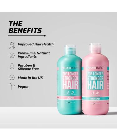 HAIRBURST Shampoo and Conditioner Set - Sulfate Free Hair Growth and Thickening Treatment for Women - Coconut and Avocado Scented - Suitable for All Hair Types Promotes Strong and Healthy Hair - Buy Online on GoSupps.com