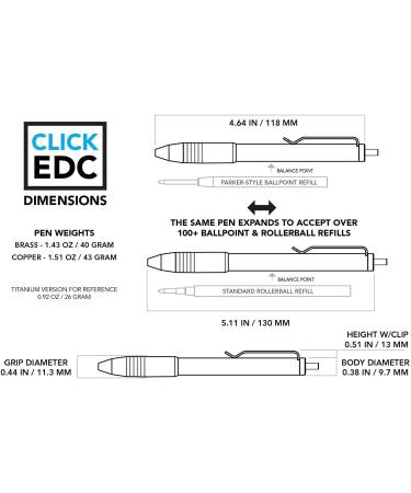 Big Idea Design Copper Click EDC Pen - Red Tone | Premium Copper Finish - Buy Online on GoSupps.com