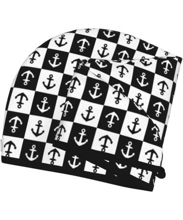 Premium Hair Towel Wrap - Quick Drying Towel Turban with Button | Nautical Anchors Design | Ideal for Faster Hair Drying - Buy Online on GoSupps.com