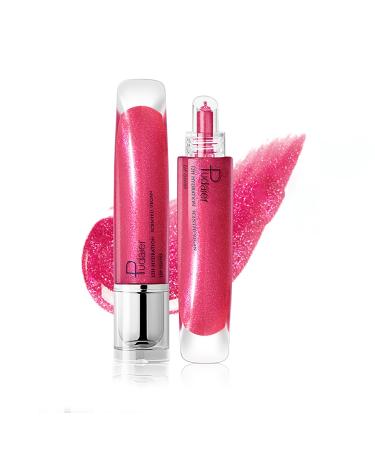 Plumping Lip Gloss for Women - 8 Colors Moisturizing and Hydration Plumper Liquid Lipsticks Sparkling Shiny Glossy Finish Lip Color Lifter Plump Lipgloss (#06 0.35 fl oz) #06 0.35 Fl Oz (Pack of 1)