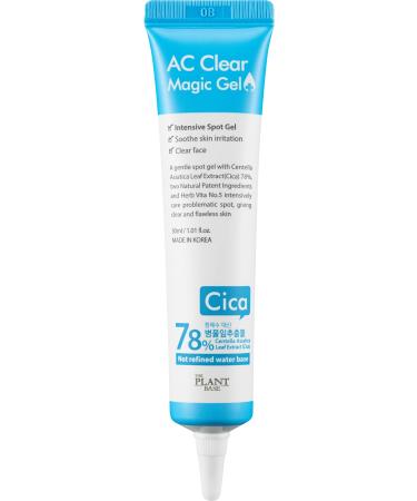 THE PLANT BASE AC Clear Magic Gel 30ml / 1.01 Fl oz | CICA Trouble Gel | Centella asiatica 78% | Korean Skincare | Plant extracts base | Trouble Spot Care | Trouble treatment