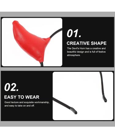 minkissy Devil Horns Headband - Halloween Devil Ears Hairband - Cosplay Parties Costume Accessory for Women Kids Red Halloween Party - Buy Online on GoSupps.com