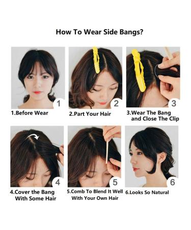 Dsoar Side Bangs Clip in Real Human Hair Bang Natural Black Color - Straight Fringe Hair Extensions | 1 Count - Buy Online on GoSupps.com