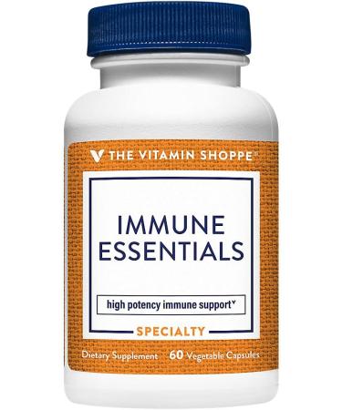 The Vitamin Shoppe Immune Essentials - Vitamin C Vitamin D3 Zinc & Sambucus Elderberry Extract (60 Capsules) - Buy Online on GoSupps.com