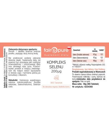 SoMatEm Fair & Pure Selenium Complex tablets 200 g 365 pieces vegan food supplement without additives produced in Germany - Buy Online on GoSupps.com