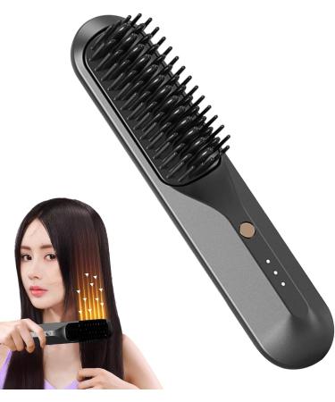 Hot Comb Straightener | 3 Temps Anti-Scald Hair Straightening Brush for Fine & Frizzy Hair | Ion Flat Iron Comb with 3D Comb Tooth - International Shipping Available - Buy Online on GoSupps.com
