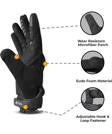 AXIZ Motorcycle Gloves - Touch Screen Tactical Shooting Gloves for Men and Women - Airsoft Paintball Riding Combat - Black Large - Buy Online on GoSupps.com