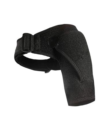 Recovery Shoulder Brace for Men & Women | Adjustable Support with Ice Bag Pocket for Injuries & Arthritis - Fits Left & Right Arm - Black - Buy Online on GoSupps.com