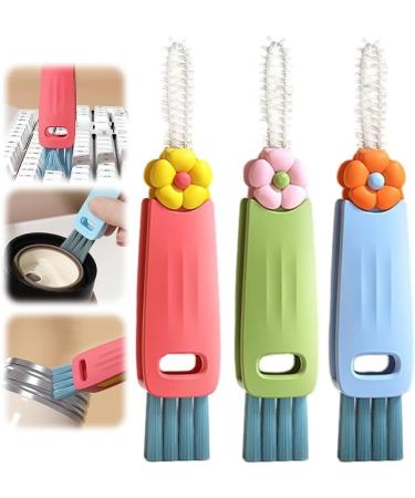 3 in 1 Cup Lid Cleaning Brush Cup Lid Gap Cleaning Brush Set Crevice Cleaning Brush for Bottle Gap Multifunctional Cleaning Brush Kitchen Cleaning Tools 3PCS