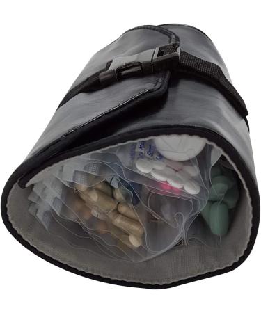 Wellness Travel Pack - Versatile Pill Organizer Wallet for All Medications | Secure Zip Bags & Customizable Label (Red - Buy Online on GoSupps.com