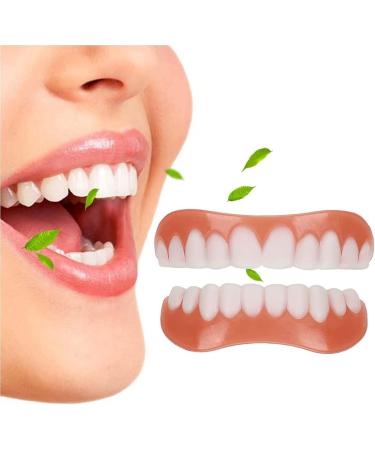 MXR Factory Dental Prostheses - Instant Veneers & Silicone Tooth Whitening | Removable Temporary Teeth for Men & Women - 2 Pairs - Buy Online on GoSupps.com