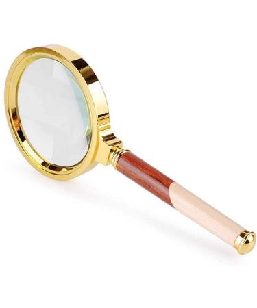 Magnifying Glasses for Hobbies Reading Magnifier 10 Times Magnifying Glass Handheld Magnifying Glass Children's Jewelry Identification Reading Newspaper Books 75mm Optical Glass Lens Vision