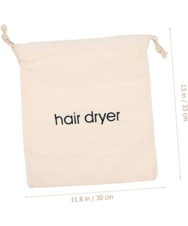 Premium Drawstring Hair Dryer Bag - Travel Cosmetic Organizer Silicone Case Essential Room Supply - 33x30cm Beige - Buy Online on GoSupps.com