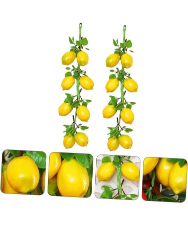 LIFKICH 2 Bunches Imitation Lemon Skewers Fake Plant Decor Hanging Lemon Decor Statue Decor Artificial Vegetable Plant Garland Yellow Garland Yellow Decor Soft Furnishings Front Door Foam - Buy Online on GoSupps.com