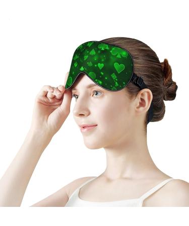 Green Raster Symbols Playing Cards Sleep Mask - Adjustable Strap, Blocks Light, Ideal for Travel - Men and Women - Buy Online on GoSupps.com