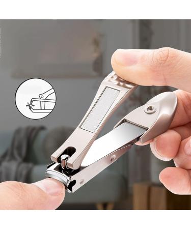 SVAASA Nail Clippers Anti Splash Nail Clippers Stainless Steel Fingernail Toenail Scissor Pedicure Manicure Cutting Trimmer Nippers - Buy Online on GoSupps.com