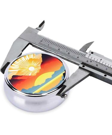 Bright Sunriser Round Pill Box - 3 Compartment Portable Organizer for Purse & Pocket - Ideal Travel Accessory - Buy Online on GoSupps.com