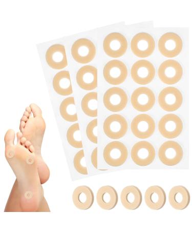 Beavorty 45Pcs Callus Cushions Self Adhesive Callus Cushions Round Foam Padding Oval Shaped Cushion Corn Pads Toe and Foot Protectors for Men Women 1.60X1.60X0.30CM