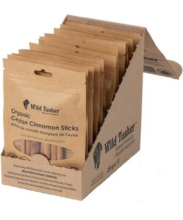 Wild Tusker Organic Ceylon Cinnamon - Sticks 12x20g - Buy Online on GoSupps.com