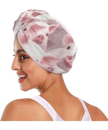 Super Absorbent Pinks Hair Towel 2 Pack - Quick Dry Hair Turbans with Button Twisty Wrap for Women & Girls | International Shipping - Buy Online on GoSupps.com
