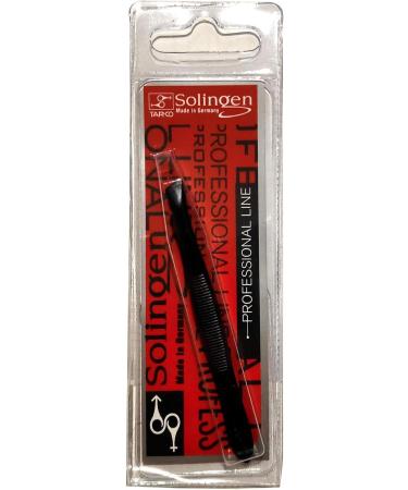 Solingen Tweezers 514 - Professional Slanted Tip for Precision Eyebrow Shaping and Facial Hair Removal | Stainless Steel, Made in Germany (Black) - Buy Online on GoSupps.com