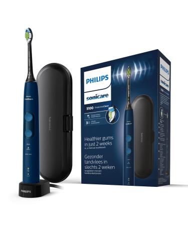 Philips Sonicare ProtectiveClean 5100 Electric toothbrush HX6851/53-Sound toothbrush with 3 cleaning programs pressure control timer & travel case-blue 1 piece (1 Pack) - Buy Online on GoSupps.com