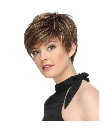 Fashionable Blonde Short Hair Wigs for Women - Mixed Colors Smooth Real Hair 20.3 cm High-Density Everyday & Party Use - Buy Online on GoSupps.com