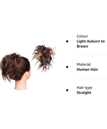 Instant Ponytail Hairpiece Scrunchie in Tousled Brown Blonde Straight Style - Elastic Updo Bun for Fashionable Look - Buy Online on GoSupps.com