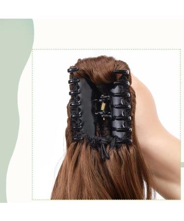 Buy Sego 45cm Ponytail Hair Extension - Voluminous Clip-In Wavy Synthetic Hair in White Brown | International Shipping - Buy Online on GoSupps.com