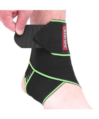 Adjustable Ankle Brace for Sprains & Plantar Fasciitis - Support for Sports & Recovery | Compression Ankle Wrap for Men & Women (Green - Buy Online on GoSupps.com
