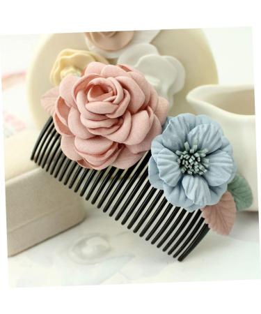 DOITOOL Flower Hairpin Flower Hair Clips for Women Teasing Combs for Women Barrettes for Women Bridal Hair Clip Women Hair Comb Tiara Women Headdress Miss Hair Dryer Lady - Buy Online on GoSupps.com