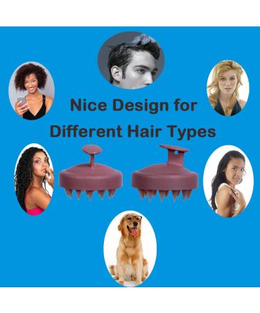 Hair Shampoo Brush & Scalp Massager - Soft Silicone Bristles for Wet & Dry Use Promotes Hair Growth - Pink - Buy Online on GoSupps.com