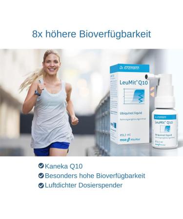 LeuMit Ubiquinol Liquid (9.2ml) - High Dose Vegan Coenzyme Q10 | Liposomal & Reduced | Dr. Enzmann - Buy Online on GoSupps.com