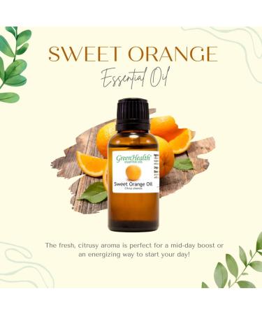 100% Pure Sweet Orange Essential Oil - 4 fl oz Glass Bottle with Dropper | GreenHealth - Buy Online on GoSupps.com