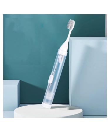 3-in-1 travel toothbrush toothbrush set and extra soft bristles and integrated refillable toothpaste tube portable travel toothbrush camping and travel accessories (white unit size) white 1 piece (1 Pack)