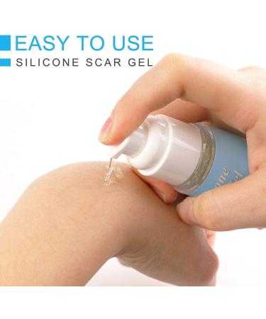 Kinbeau Silicone Scar Gel 30g - For Face, Body, C-Section, Stretch Marks, Surgical, Burn, Acne, Old & New Scars - White Blue - 1oz - Buy Online on GoSupps.com