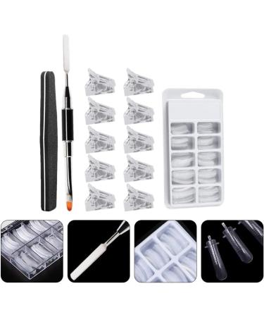 FOMIYES 1 Set nail extension set nail extension tips UV manicure kits nail molds nail extension tool kit gel nail polishes Manicure Templates white artificial plastic Extension glue - Buy Online on GoSupps.com