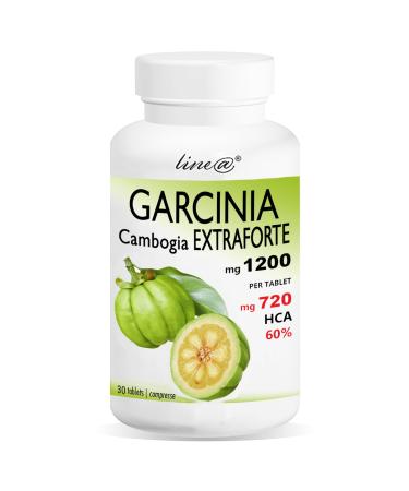 GARCINIA CAMBOGIA EXTRAFORTE 1200mg per tablet - 30 tablets - 100% PURE (720mg HCA per tablet) 100% NATURAL ITALIAN PRODUCT