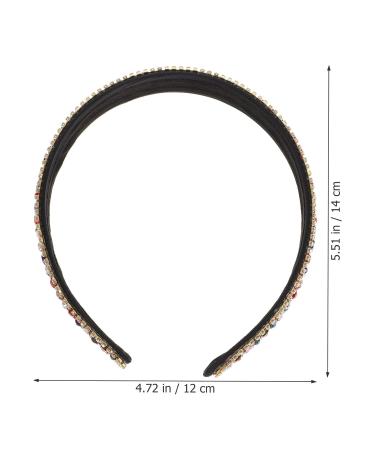 Frcolor Crystal Alice Band - Girls Wide Rhinestone Hair Hoop for Party & Festival Costumes - Mixed Color Headband - Buy Online on GoSupps.com