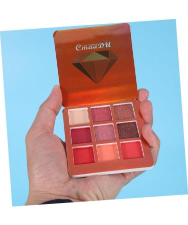 FOMIYES 9 Makeup Cosmetic Highlighter Pearlescent Glitter Diamond Eye Metallic Eyeshadow Colors Shadow 1 count (Pack of 1) Red - Buy Online on GoSupps.com