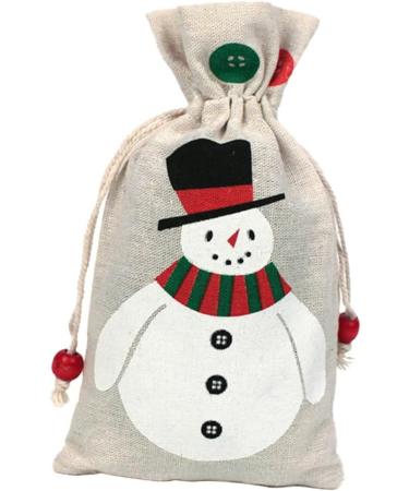 IWOWHERO Present Bags 10pcs Candy Bags Goody Bags Canvas Drawstring Bags Candy Pouch Burlap Bag An Fruit Christmas Bag 13X23cm As Shown - Buy Online on GoSupps.com