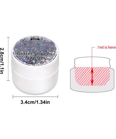  Sghtil Glitter Gel Polish | Shiny Gel for Pedicures - 8 Glitter Colors Kit for Nail Care Manicure and Pedicure Creations for Women - Buy Online on GoSupps.com