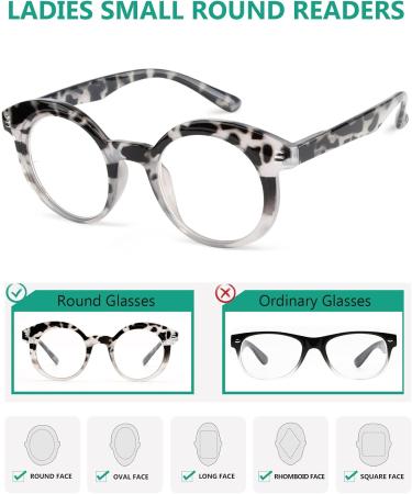 Eyekepper 4-Pack Round Reading Glasses for Women - Small Lens +1.25 - Stylish & Versatile Mix Color Readers - Buy Online on GoSupps.com