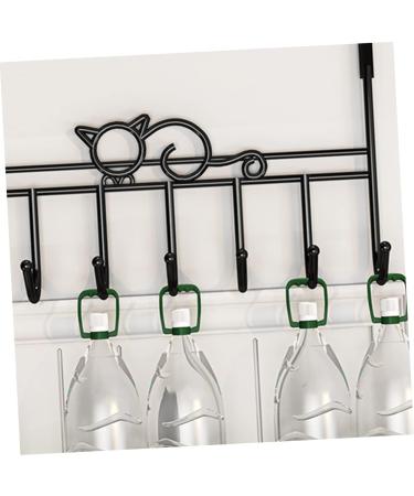 WHAMVOX College Essentials 7 Door Hook s Robe Hanger Stainless Steel Hangers Storage Racks Shelf Office No Punching 42X22CM Black - Buy Online on GoSupps.com