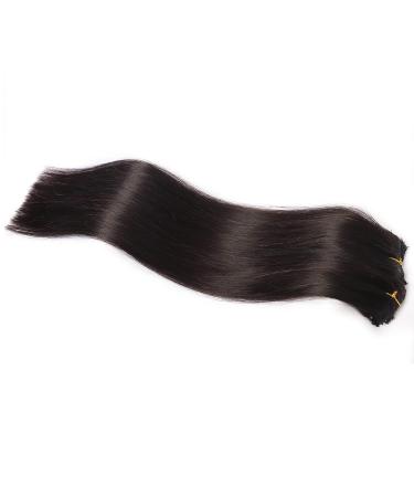 16 Inch Natural Black Clip in Hair Extensions - Real Human Hair Double Weft, Soft Straight, Unprocessed - Premium Quality - Buy Online on GoSupps.com