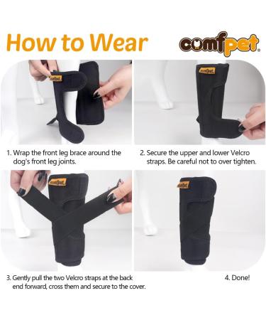 Comfort Vorderlauf Bandage for Dogs | Pet Rehab Bandage for Surgical Recovery | Anterior Leg Ankle Wrap Sleeve for Karpal Support - Buy Online on GoSupps.com