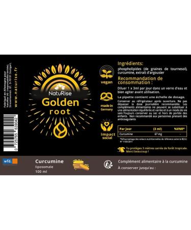Naturise Turmeric Drops - High Dose 2233mg Curcumin & Sanddornextract - Vegan Turmeric Extract in UV Glass - Laboratory Tested - 100ml - Buy Online on GoSupps.com
