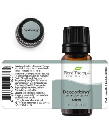 Plant Therapy Deodorizing Essential Oil Blend 10 mL - 100% Pure & Undiluted Therapeutic Grade - 0.34 Fl Oz - Buy Online on GoSupps.com