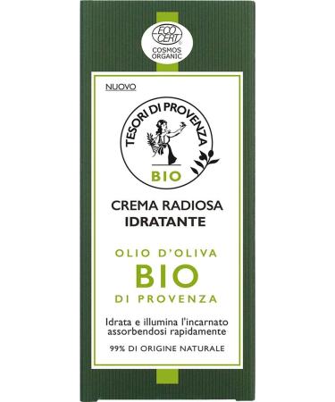 Tesori di Provenza Moisturizing facial cream organic day radiance cream with organic olive oil rich in antioxidant polyphenols 50 ml - Buy Online on GoSupps.com