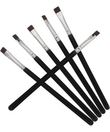Baluue 24 Pcs Flat Eyebrow Brush Fine Eyeliner Brush Eye Brush Makeup Eye Lash Brush Black Wooden Handle - Buy Online on GoSupps.com